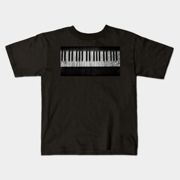 Winter Piano Kids T-Shirt by Voice0Reason